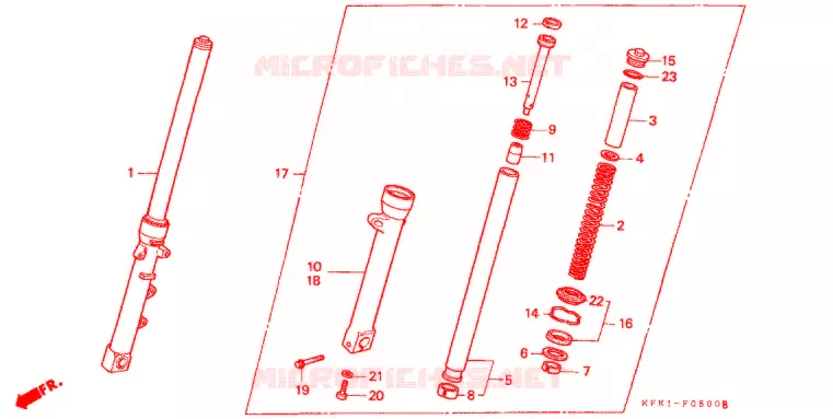 VOOR VORK Honda MOTO 250 VTR 2002  VTR250Y