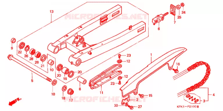 ZWAAI-ARM/KETTINGKAST Honda MOTO 250 VTR 2002  VTR250Y