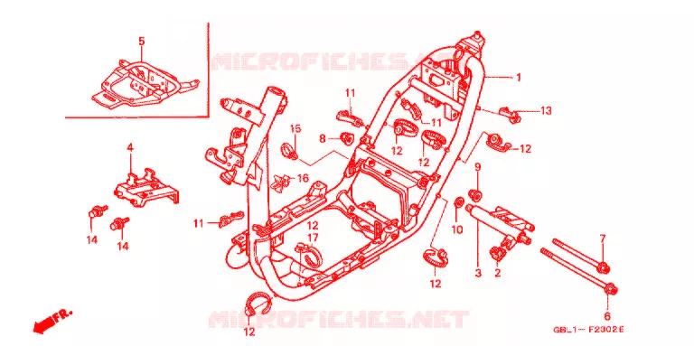 FRAME CHASSIS (3) Honda SCOOTER 50 DIO 2000  SK50MY