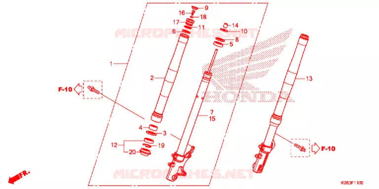 VOOR VORK Honda MOTO 125 MSX 2013  MSX125D