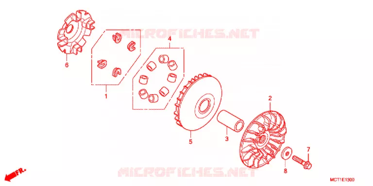 AANDRIJFFACE/ KICKSTARTER SPIL Honda SCOOTER 600 SILVERWING 2001  FJS6001