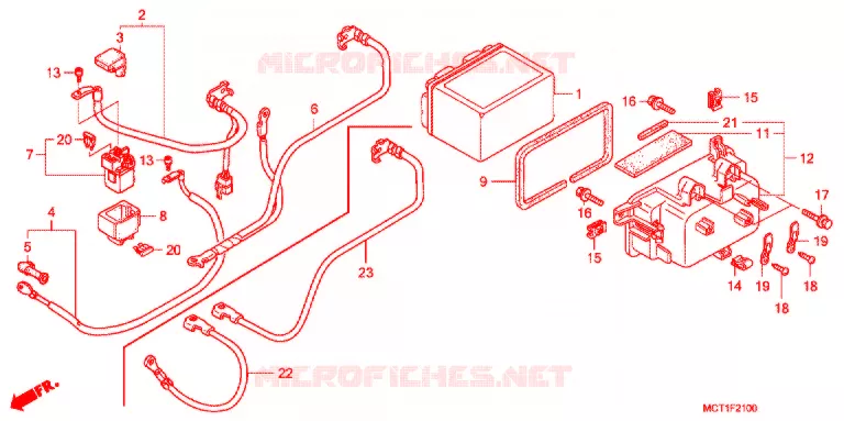 BEDRADINGSBUNDEL/ACCU Honda SCOOTER 600 SILVERWING 2002  FJS6001