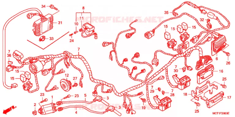 BEDRADINGSBUNDEL (FJS4002 FJS6001/2) Honda SCOOTER 600 SILVERWING 2001  FJS6001