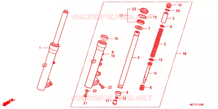 VOOR VORK Honda SCOOTER 600 SILVERWING 2002  FJS6001