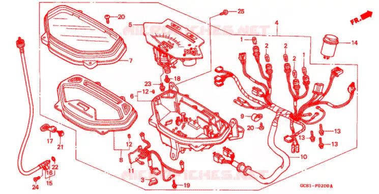 COMBINATIEMETER Honda SCOOTER 100 LEAD 2001  NH1001