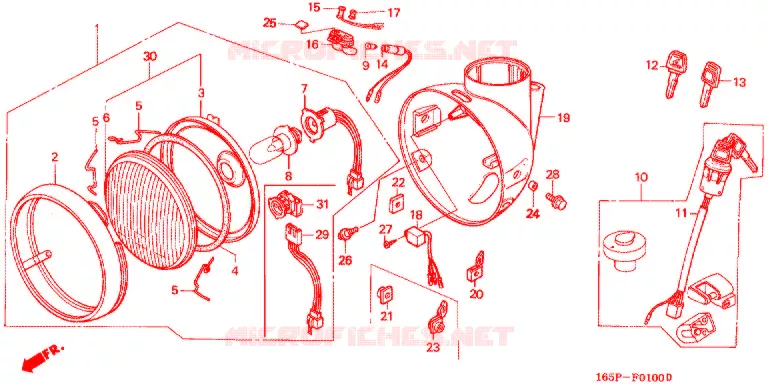 KOPLAMP Honda MOTO 50 MONKEY 2001  Z50J1_M