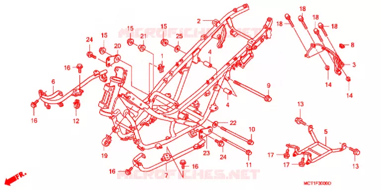 FRAME CHASSIS Honda SCOOTER 600 SILVERWING 2002  FJS6002