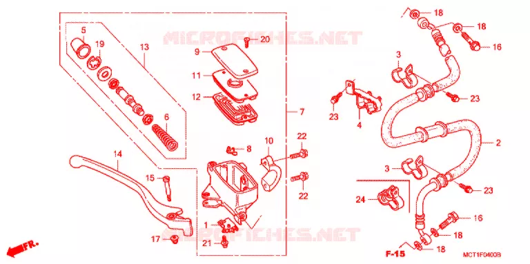REMPOMP VOOR (FJS400/D FJS600/D) Honda SCOOTER 600 SILVERWING 2002  FJS6002