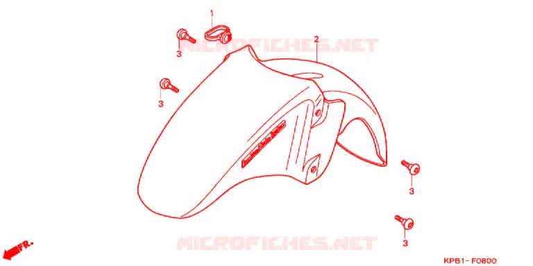 VOORSPATBORD Honda SCOOTER 250 FORZA 2002  NSS250A2_3J
