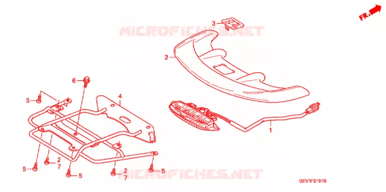 HOGE BEVESTIGING REMLICHT Honda SCOOTER 50 DIO 2002  SKX50S2