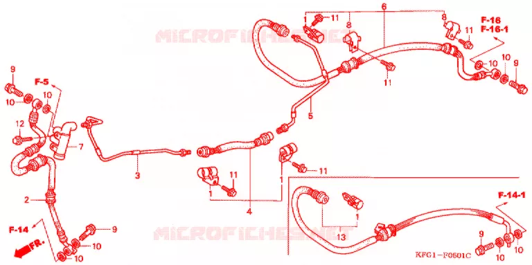 ACHTERREM PIJP Honda SCOOTER 250 FORSIGHT 2004  FES250SE3