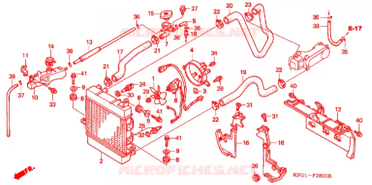 RADIATOR Honda SCOOTER 250 FORSIGHT 2004  FES250SE3