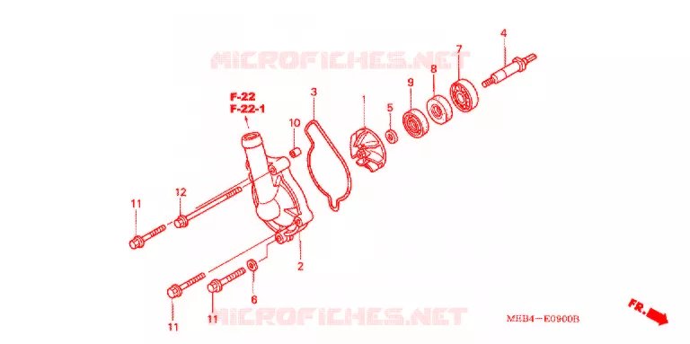 WATERPOMP Honda MOTO 450 CRF 2007  CRF450R7