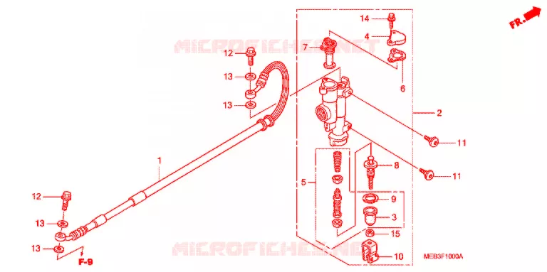 ACHTER REM HOOFD CILINDER Honda MOTO 450 CRF 2006  CRF450R6