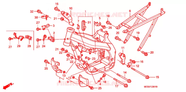 FRAME CHASSIS  Honda MOTO 450 CRF 2006  CRF450R6
