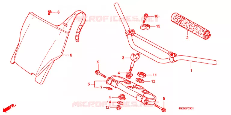 HENDEL PIJP/BOVENSTE BRUG  Honda MOTO 450 CRF 2004  CRF450R4