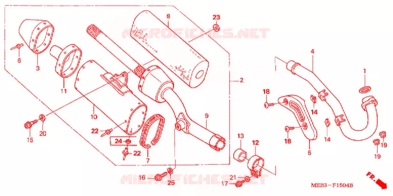 UITLAATDEMPER  Honda MOTO 450 CRF 2004  CRF450R4