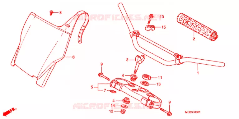 HENDEL PIJP/BOVENSTE BRUG  Honda MOTO 450 CRF 2004  CRF450R4