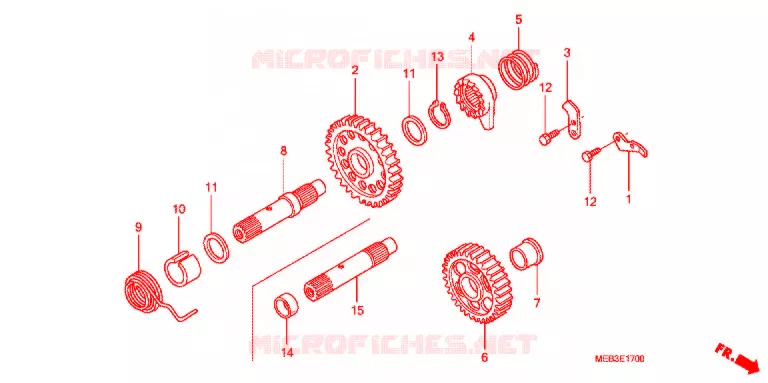 KICKSTARTER SPIL Honda MOTO 450 CRF 2004  CRF450R4