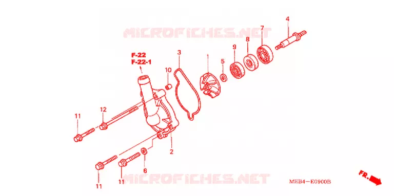 WATERPOMP Honda MOTO 450 CRF 2004  CRF450R4