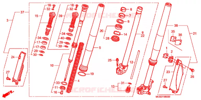 VOOR VORK Honda MOTO 450 CRF 2003  CRF450R3