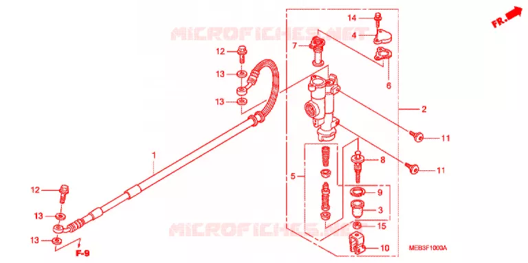 ACHTER REM HOOFD CILINDER Honda MOTO 450 CRF 2003  CRF450R3