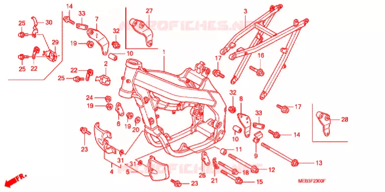 FRAME CHASSIS (CRF450R2,3,4) Honda MOTO 450 CRF 2003  CRF450R3