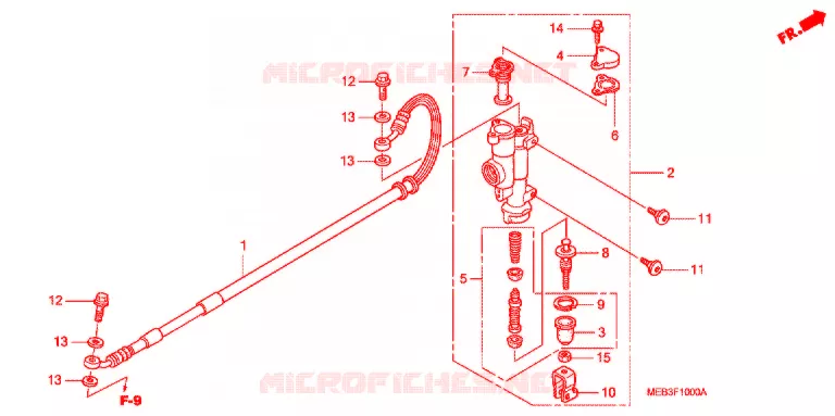 ACHTER REM HOOFD CILINDER Honda MOTO 450 CRF 2003  CRF450R3
