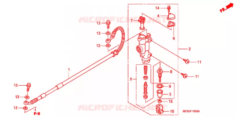 ACHTER REM HOOFD CILINDER Honda MOTO 450 CRF 2002  CRF450R2