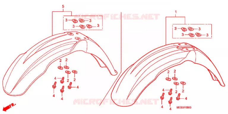 VOORSPATBORD Honda MOTO 450 CRF 2002  CRF450R2