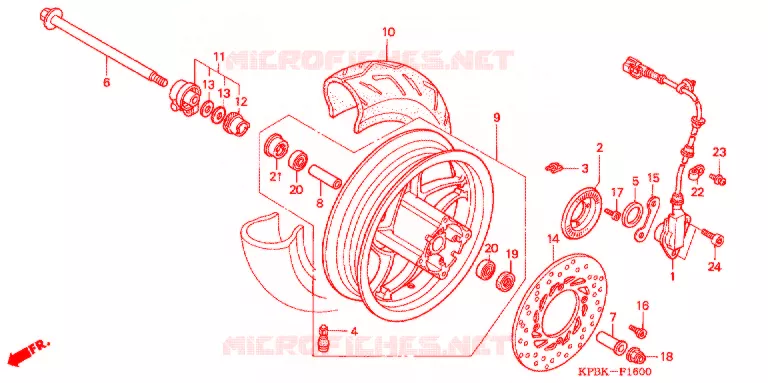 VOOR WIEL Honda SCOOTER 250 FORZA 2003  NSS2503_J