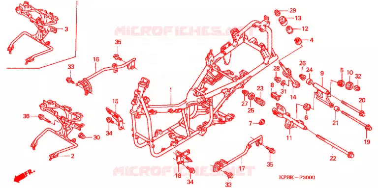 FRAME CHASSIS Honda SCOOTER 250 FORZA 2003  NSS250A3_J