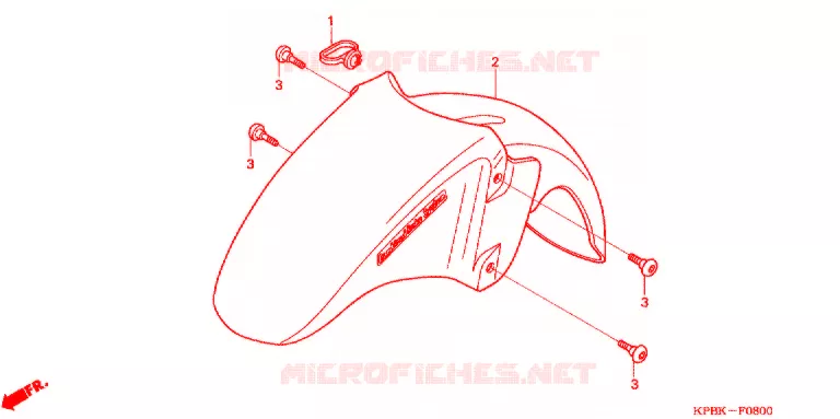 VOORSPATBORD Honda SCOOTER 250 FORZA 2003  NSS250A3_J