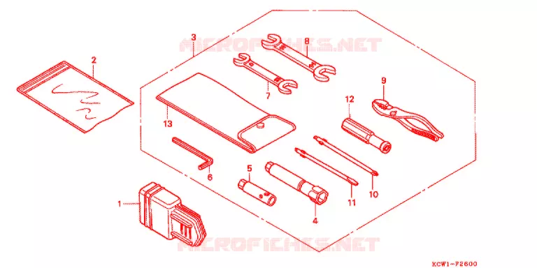 GEREEDSCHAP/ACCUVAK Honda SCOOTER 125 SPACY 2004  CHA1254