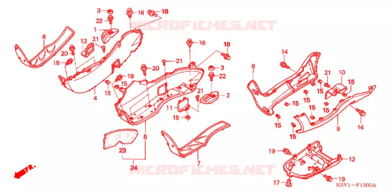 VLOER OPSTAP Honda SCOOTER 250 FORZA 2004  NSS2504_J