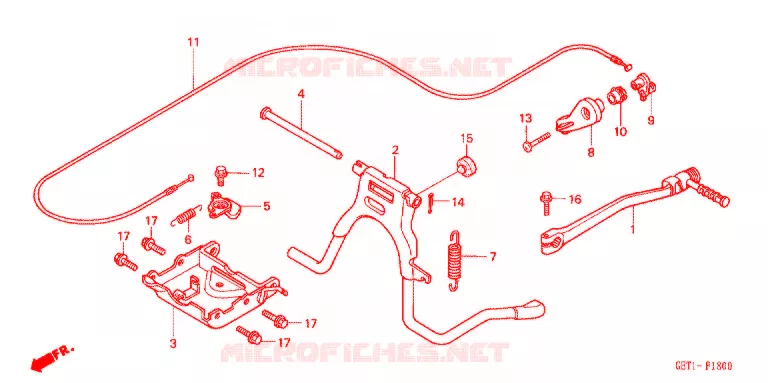 STANDAARD/TRAP PEDAAL Honda SCOOTER 50 DIO 2004  SKX504
