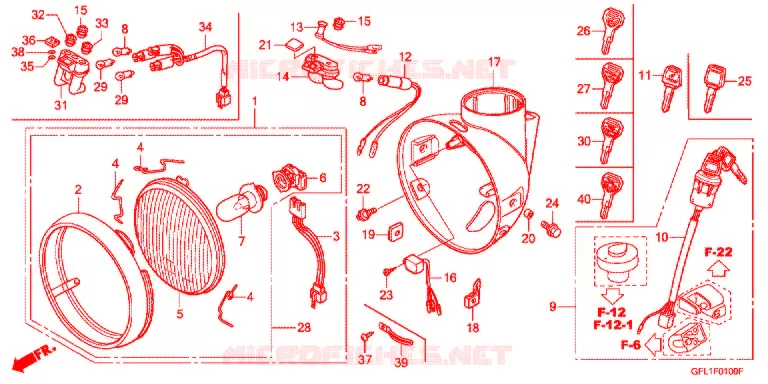 KOPLAMP Honda MOTO 50 MONKEY 2004  Z50J4_M