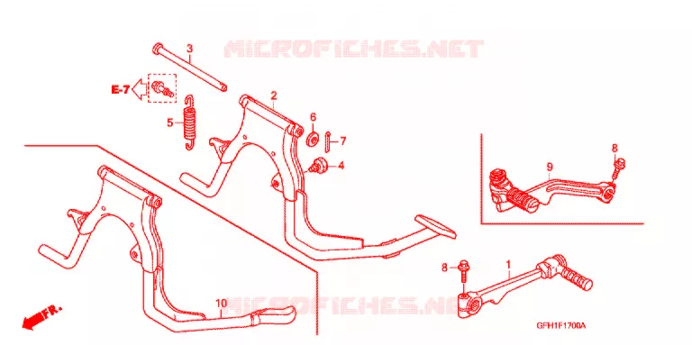 STANDAARD/TRAP PEDAAL Honda SCOOTER 50 DIO 2005  NSK50SH5