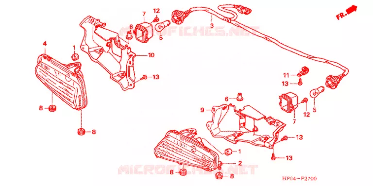 ACHTERLICHT(2) Honda ATV 500 FOURTRAX 2005  TRX500TM5