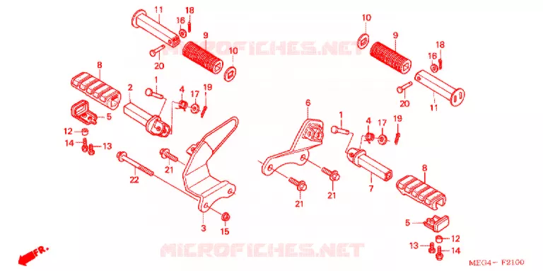 OPSTAP/KICKARM/ WISSEL PEDAAL Honda MOTO 750 SHADOW 2005  VT750C5