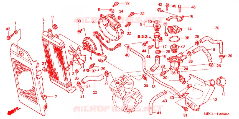 RADIATOR Honda MOTO 750 SHADOW 2005  VT750C5