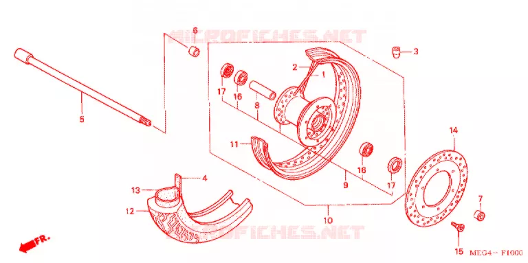 VOOR WIEL Honda MOTO 750 SHADOW 2005  VT750C5