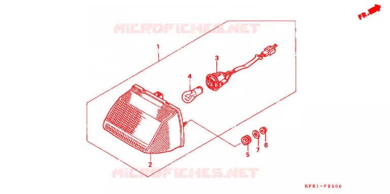ACHTERLICHT(2) Honda MOTO 250 VTR 2005  VTR2505