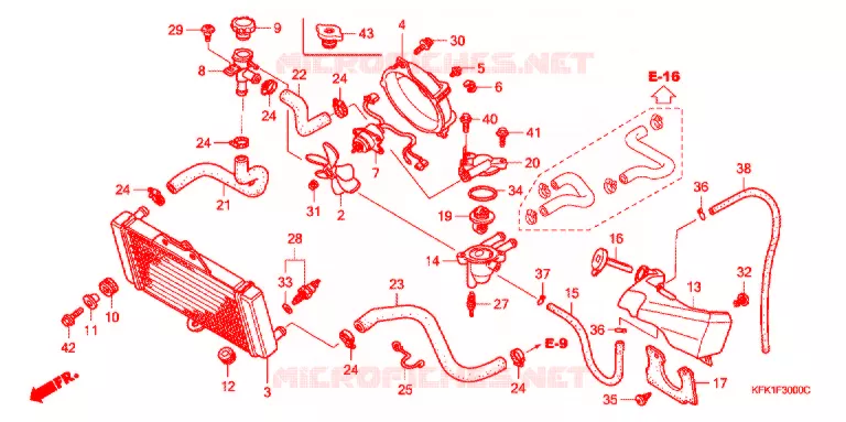 RADIATOR Honda MOTO 250 VTR 2006  VTR2505