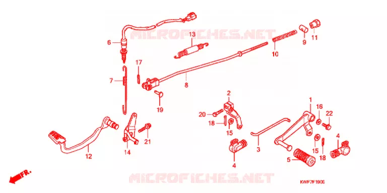 HOOFD STANDAARD/REMPEDAAL Honda MOTO 125 CBF 2012  CBF125MB