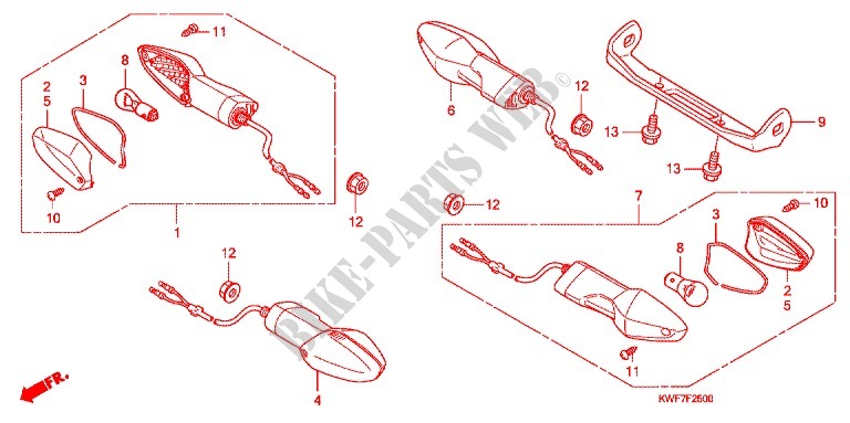 KNIPPERLICHT(2) voor Honda CBF 125 2011