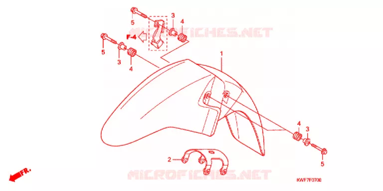 VOORSPATBORD Honda MOTO 125 CBF 2009  CBF125M9