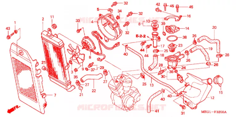 RADIATOR Honda MOTO 750 SHADOW 2006  VT750C6