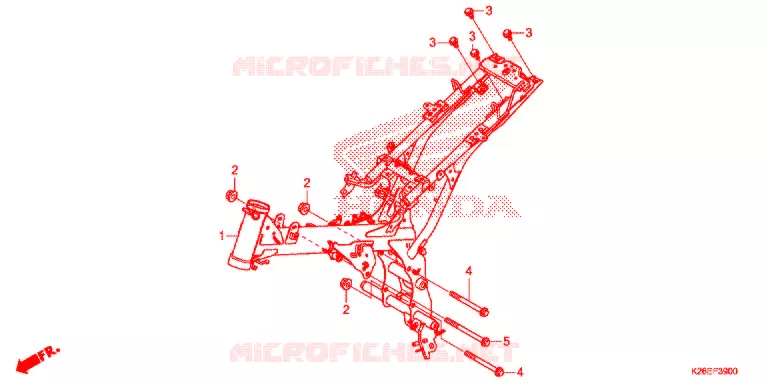 FRAME CHASSIS Honda MOTO 125 MSX 2016  MSX125G