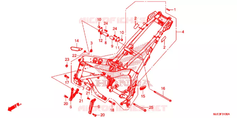 FRAME CHASSIS Honda MOTO 650 CBR 2017  CBR650FG